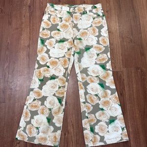 Acne Studios Floral Flare Twill Pants